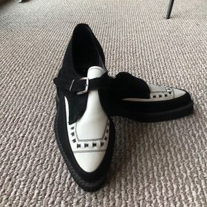 Vintage shoes creepers,black and white